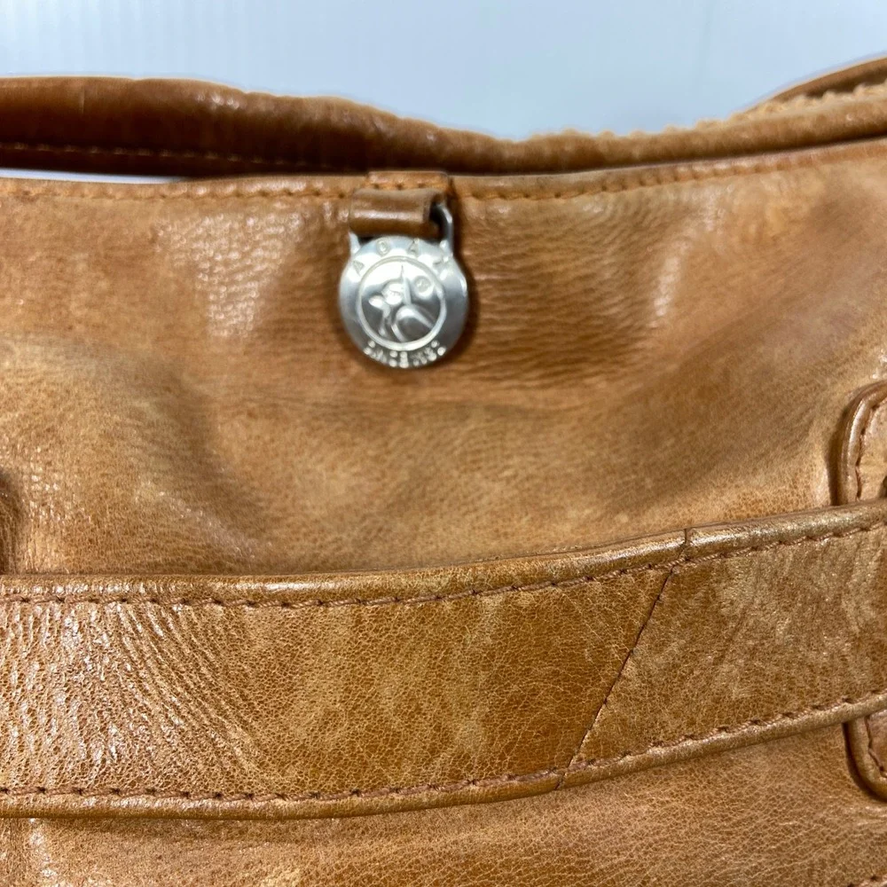 ADAX Copenhagen Camel Tan Brown Woven Braided Large Bag‎